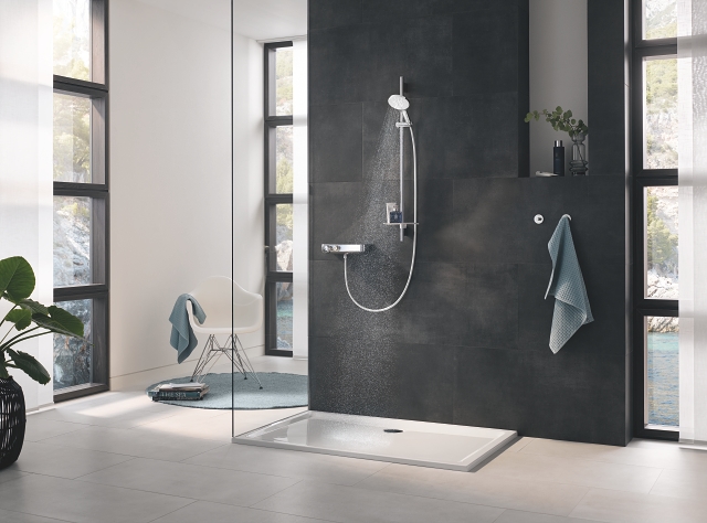 barre de douche 900 mm