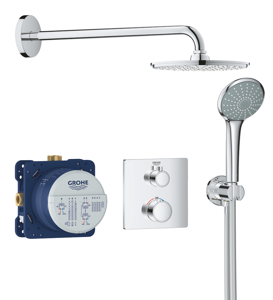 ensemble de douche parfait avec rainshower cosmopolitan 210