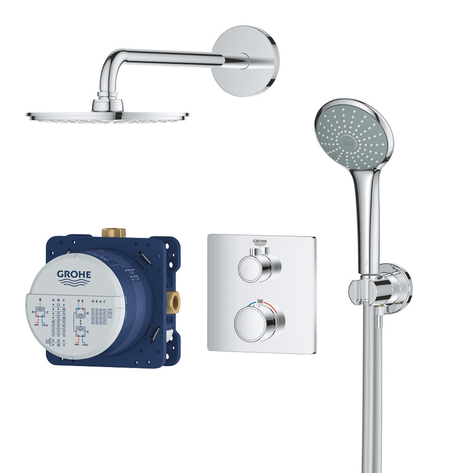 ensemble de douche parfait avec rainshower cosmopolitan 210