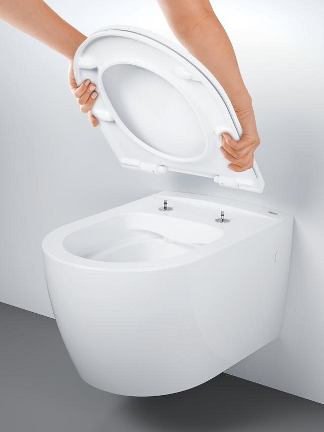ensemble wc suspendu comprenant abattant et couvercle